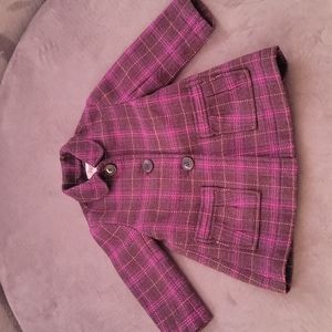 Circo Pink plaid Acrylic/Wool Blend coats 18 months girl
